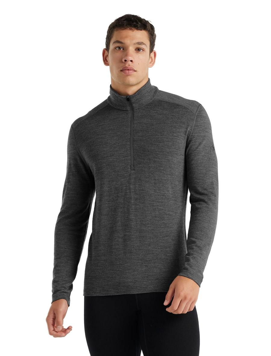 Icebreaker Merino 260 Tech Long Sleeve Half Zip Thermal Top Miesten Base Layers Harmaat | FI 1386ILHS